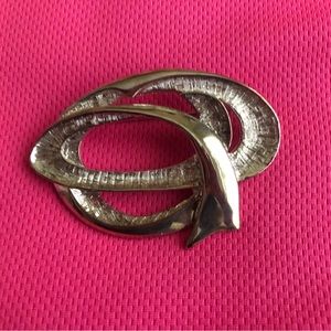 Vintage Signed Casual Corner Silver-tone Brooch